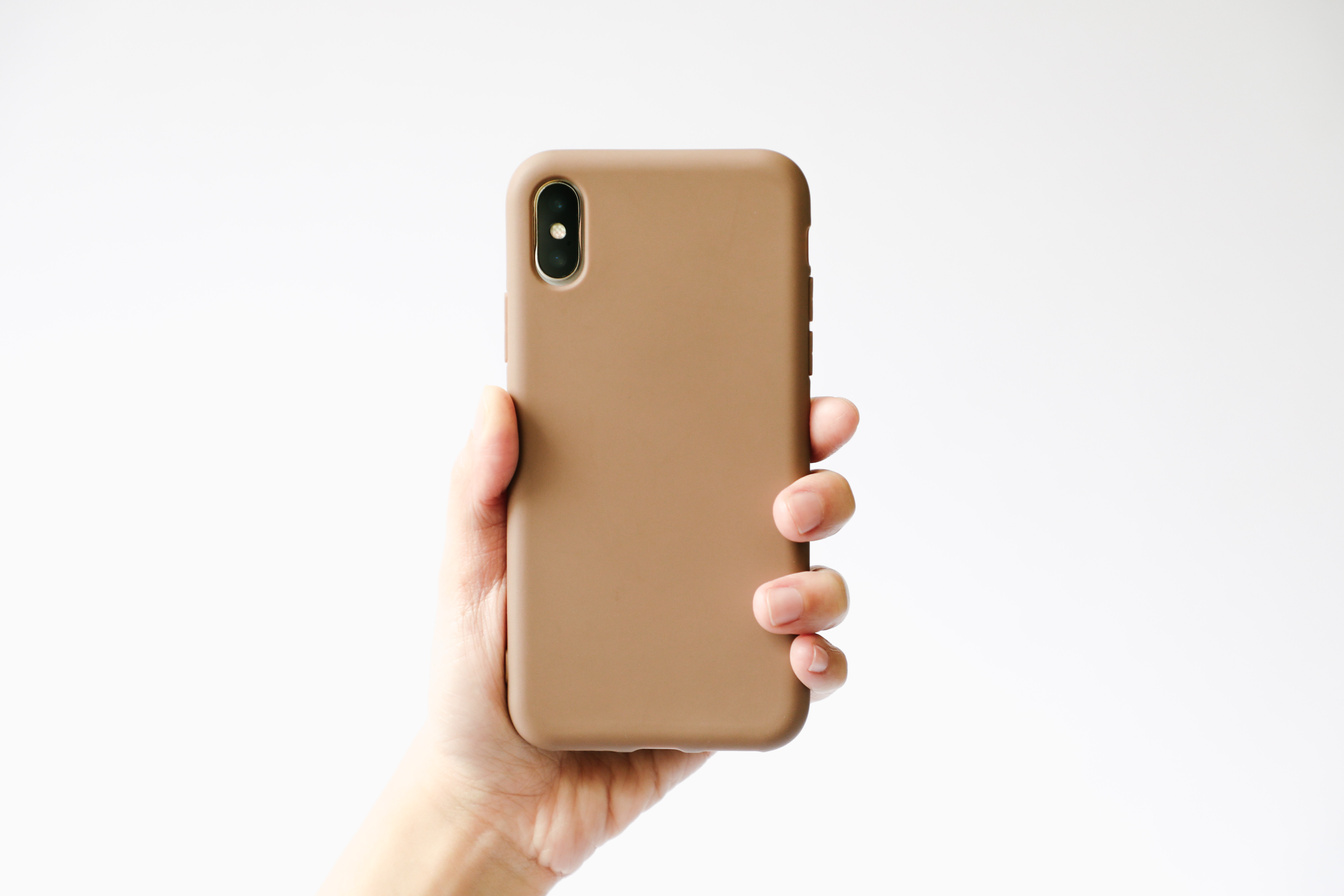 Brown Corporate Mobile Phone with Case